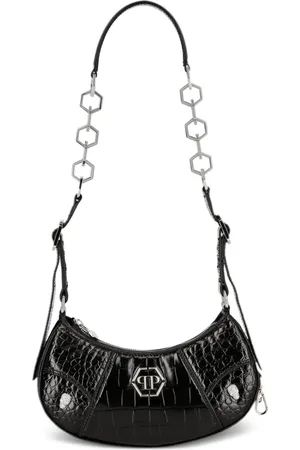 Philipp Plein Bolso de hombro con placa del logo