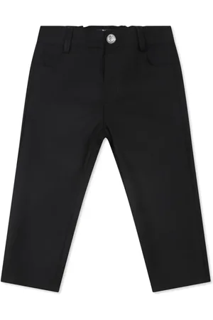 Balmain Pantalones rectos con parche del logo