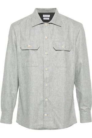 Brunello Cucinelli Camisa con efecto de mezcla