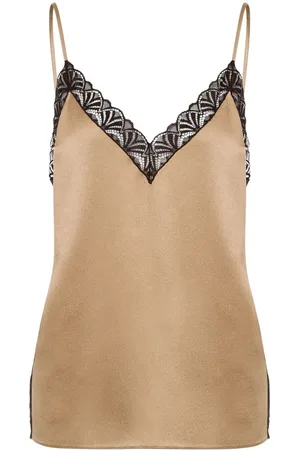 Alberta Ferretti Blusa con ribete de encaje