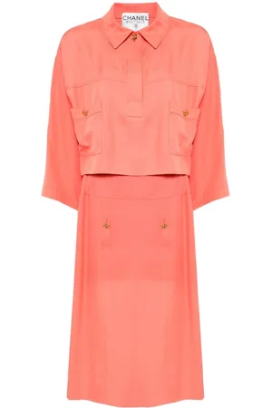CHANEL Set con falda y camisa 1990-2000