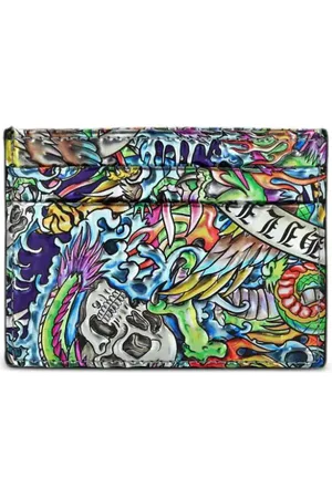 Philipp Plein Tarjetero con estampado Tattoo
