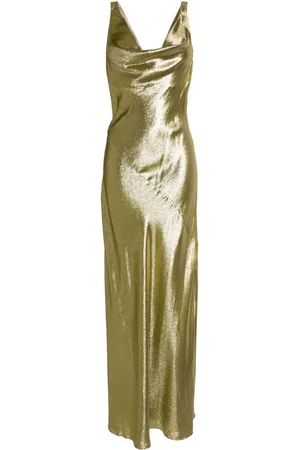 Cynthia Rowley Silk Cowl Neck Maxi Dress