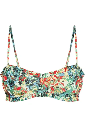 Ganni Top tipo bandeau con ribete de volantes