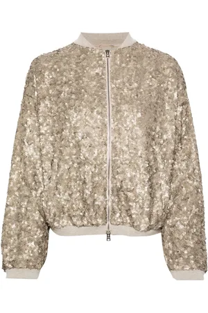 HERNO Chaqueta bómber con lentejuelas