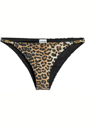 Ganni Bragas de bikini con estampado de leopardo