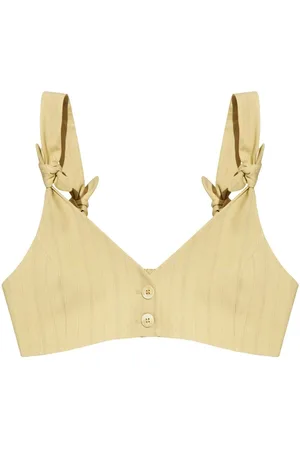Ganni Top corto con detalle de nudo