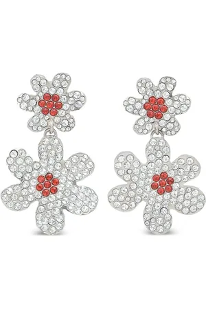 Marni Pendientes largos con colgante floral