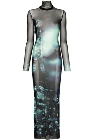 Jean Paul Gaultier Vestido con diseño de malla