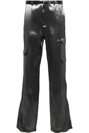 HELIOT EMIL Pantalones cargo Liquid Metal rectos