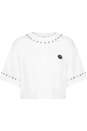 Philipp Plein Top corto con apliques de estrellas