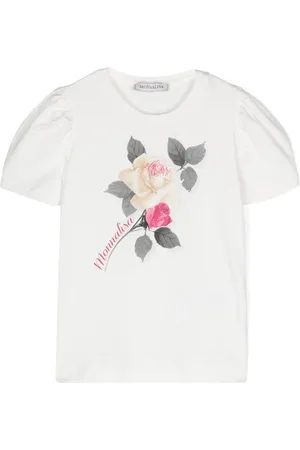 MONNALISA Camiseta con rosa estampada