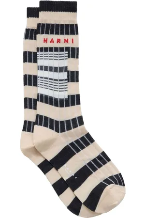 Marni Calcetines con logo en intarsia
