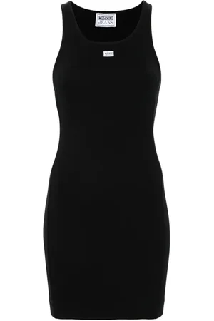 Moschino Vestido corto con parche del logo