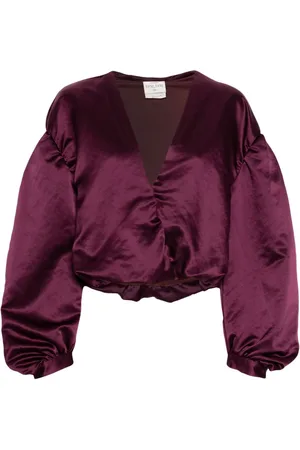 FORTE FORTE Blusa corta con cuello en V