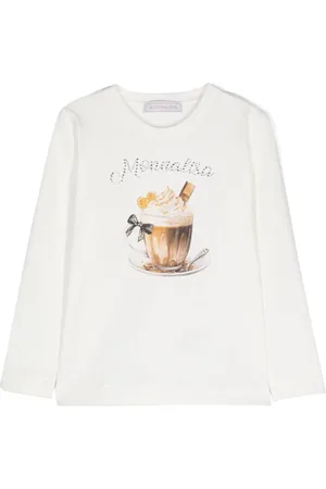 MONNALISA Camiseta Chocolate Cup con estampado gráfico