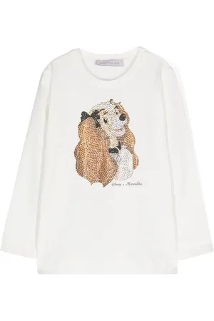 MONNALISA Camiseta con aplique de strass de x Disney