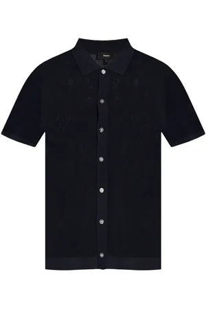 THEORY Polo con diseño calado