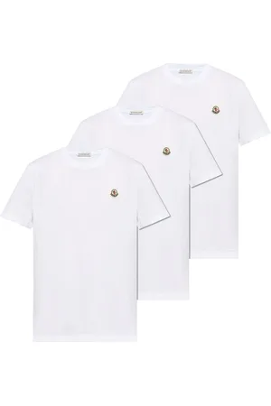 Moncler Set de tres camisetas con aplique del logo