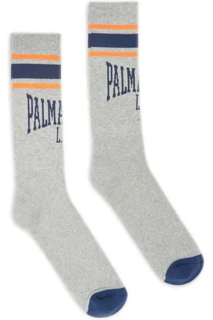 Palm Angels Calcetines con logo en jacquard