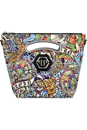 Philipp Plein Bolso shopper mediano con estampado Tattoo