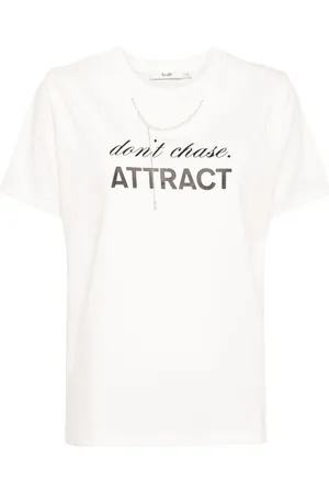 B+AB Camiseta con detalle de perlas artificiales
