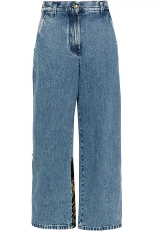 Palm Angels Vaqueros estilo baggy con panel bordado