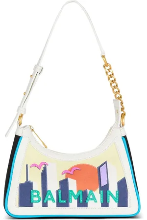 Balmain Bolso de hombro B-Army con estampado Postcard