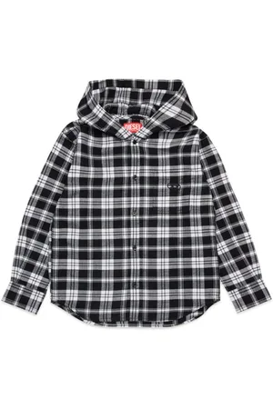 Diesel Camisa de franela con capucha
