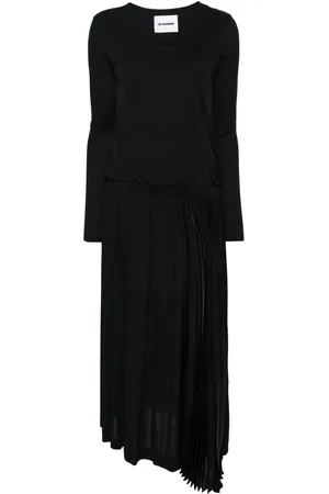 Jil Sander Vestido midi plisado
