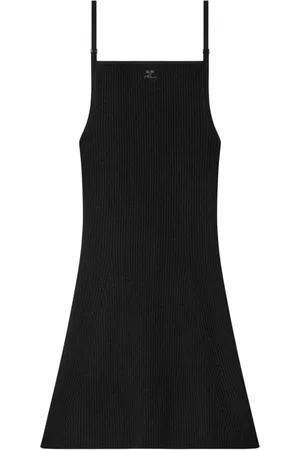 Courrèges Vestido corto de canalé