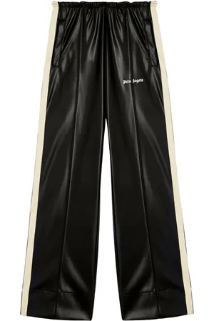 Palm Angels Pantalones de chándal anchos con logo bordado