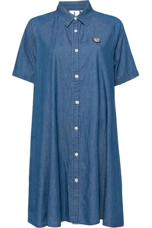Chocoolate Vestido camisero con parche del logo