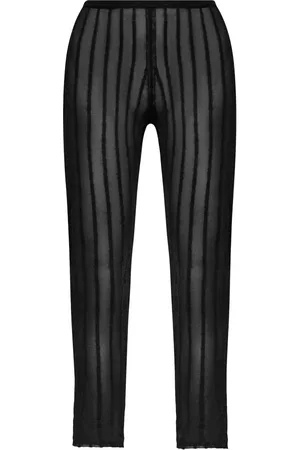 The Attico Leggins semitranslúcidos a rayas