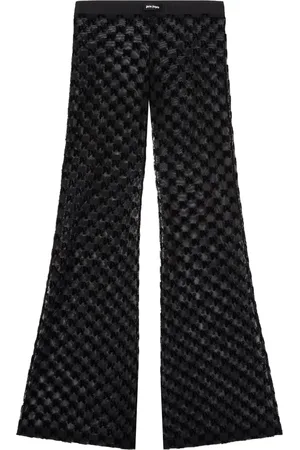 Palm Angels Pantalones acampanados con monograma