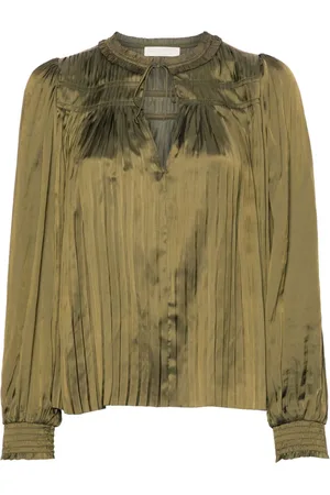 ULLA JOHNSON Blusa Leah plisada