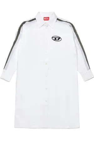 Diesel Vestido camisero con bordado Oval D