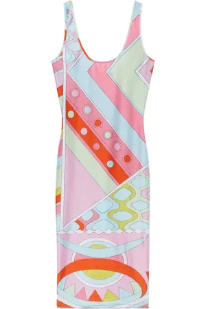 Puccini Vestido midi con estampado Vivara