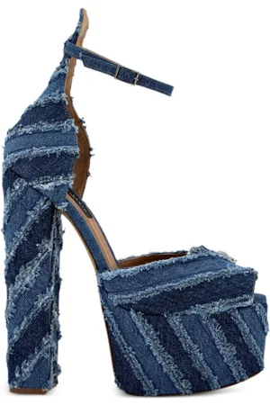 Philipp Plein Sandalias Mixed Denim con plataforma