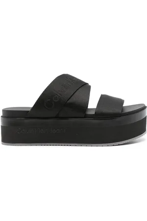 Calvin Klein Sandalias con logo en jacquard
