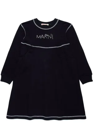 Marni Vestido estilo camiseta con logo bordado
