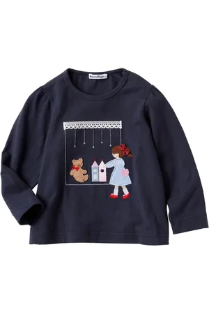 Familiar Camiseta con aplique de oso