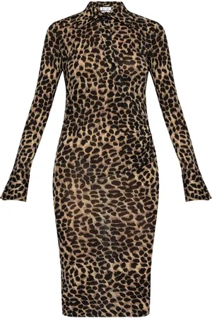BLUMARINE Vestido con estampado de leopardo