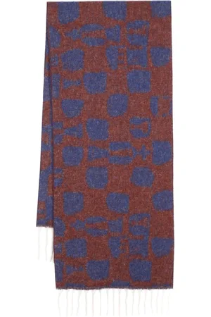 HENRIK VIBSKOV Bufanda con motivo de piezas de ajedrez en jacquard