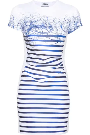 Jean Paul Gaultier Vestido corto a rayas