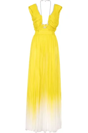 Philipp Plein Vestido largo con cuello en V