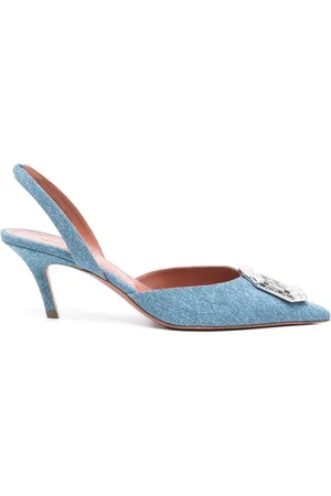 Amina Muaddi Zapatos Camelia con tacón de 60 mm