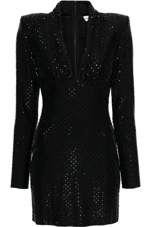Self-Portrait Vestido corto con apliques de strass