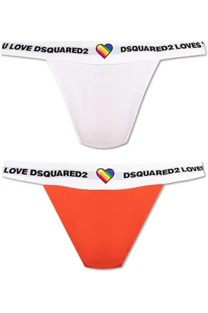 Dsquared2 Pack de tangas con logo en la cinturilla