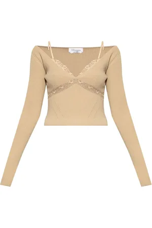 BLUMARINE Top con detalles de encaje